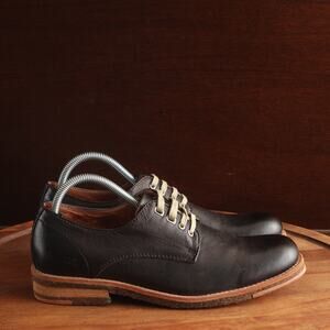 Bed Stu Derby Mens Size 8 Black Leather Modern Contemporary Oxford Casual Shoes